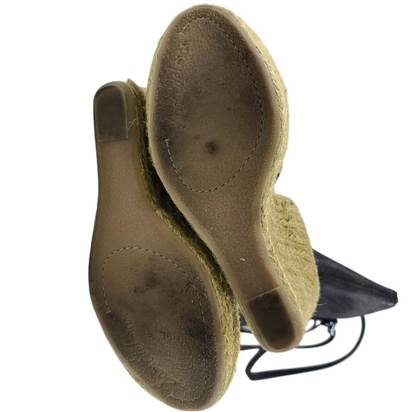 Sam Edelman Brown Black Leopard Platform Wedge Strappy Sandals Shoes 7 M - Picture 5 of 6